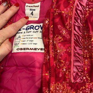 Obermeyer Girls Snow Suit (Preschool Size 4)
